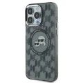 Калъф за iPhone 15 Pro - Karl Lagerfeld IML MagSafe (KLHMP15LHHMCKKMHK) - монограм Karl&Choupette Head