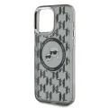 Калъф за iPhone 15 Pro - Karl Lagerfeld IML MagSafe (KLHMP15LHHMCKKMHK) - монограм Karl&Choupette Head