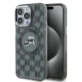 Калъф за iPhone 15 Pro - Karl Lagerfeld IML MagSafe (KLHMP15LHHMCKKMHK) - монограм Karl&Choupette Head