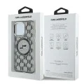 Калъф за iPhone 15 Pro - Karl Lagerfeld IML MagSafe (KLHMP15LHHMCKKMHK) - монограм Karl&Choupette Head