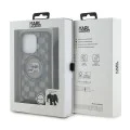 Калъф за iPhone 15 Pro - Karl Lagerfeld IML Crossbody MagSafe (KLHMP15LHCKCKCKCKLCK) - монограм Karl&Choupette Head