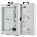 Калъф за iPhone 15 Pro - Karl Lagerfeld IML Crossbody MagSafe (KLHMP15SLHCHCCHCHNT) - Transparent Choupette Head&Cord