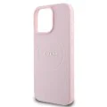 Калъф за iPhone 16 Pro - Guess Grained Gold Ring MagSafe (GUHMP16LPGHSMMP) - Розов