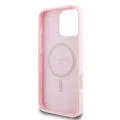 Калъф за iPhone 16 Pro - Guess Grained Gold Ring MagSafe (GUHMP16LPGHSMMP) - Розов