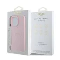 Калъф за iPhone 16 Pro - Guess Grained Gold Ring MagSafe (GUHMP16LPGHSMMP) - Розов