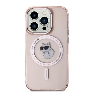 Калъф за iPhone 14 Pro Max - Karl Lagerfeld IML MagSafe (KLHMPMP14XHFHFCCNOP) - Pink Choupette