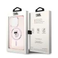 Калъф за iPhone 14 Pro Max - Karl Lagerfeld IML MagSafe (KLHMPMP14XHFHFCCNOP) - Pink Choupette