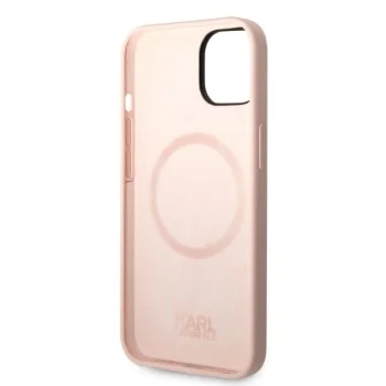 Калъф за iPhone 14 Plus - Karl Lagerfeld Silicone MagSafe (KLHMPMP14MSNIKKBCP) - Pink Ikonik