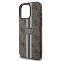 Калъф за iPhone 16 Pro Max - Guess Hardcase 4G Printed Stripes MagSafe (GUHMP16XP4RPSW) - Кафяв