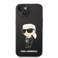 Калъф за iPhone 14 Plus - Karl Lagerfeld Silicone MagSafe (KLHMP14MSNIKKBCK) - Ikonik