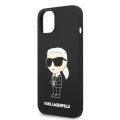 Калъф за iPhone 14 Plus - Karl Lagerfeld Silicone MagSafe (KLHMP14MSNIKKBCK) - Ikonik
