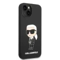 Калъф за iPhone 14 Plus - Karl Lagerfeld Silicone MagSafe (KLHMP14MSNIKKBCK) - Ikonik