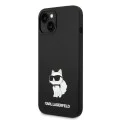 Калъф за iPhone 14 Plus - Karl Lagerfeld Silicone MagSafe (KLHMP14MSNCHBCK) - Choupette