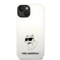 Калъф за iPhone 14 Plus - Karl Lagerfeld Silicone MagSafe (KLHMP14MSNCHNCHBCH) - Бял Choupette