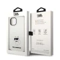 Калъф за iPhone 14 Plus - Karl Lagerfeld Silicone MagSafe (KLHMP14MSNCHNCHBCH) - Бял Choupette