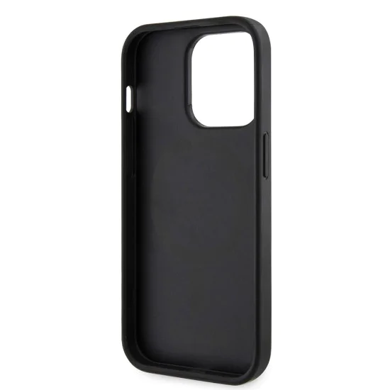 Калъф за iPhone 15 Pro Max - Guess Hardcase 4G Printed Stripes MagSafe (GUHMP15XP4RPSK) - Черен