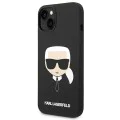 Калъф за iPhone 14 Plus - Karl Lagerfeld Silicone MagSafe (KLHMP14MSLKKHHBK) - Karl`s Head