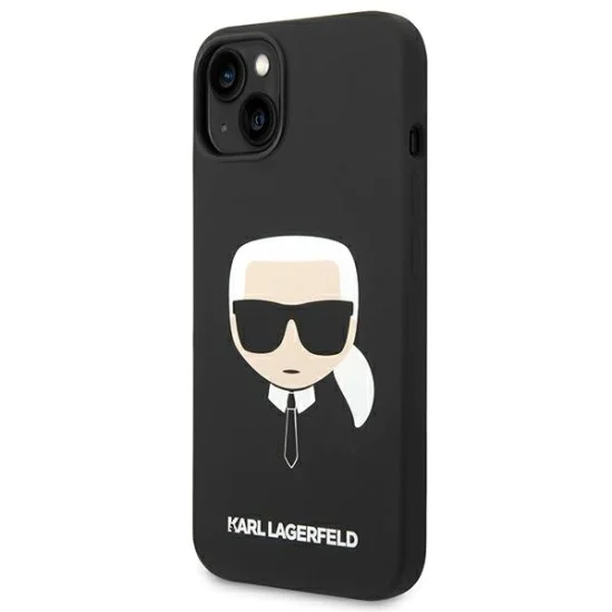 Калъф за iPhone 14 Plus - Karl Lagerfeld Silicone MagSafe (KLHMP14MSLKKHHBK) - Karl`s Head