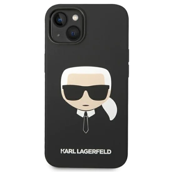 Калъф за iPhone 14 Plus - Karl Lagerfeld Silicone MagSafe (KLHMP14MSLKKHHBK) - Karl`s Head