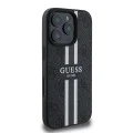 Калъф за iPhone 16 Pro Max - Guess Hardcase 4G Printed Stripes MagSafe (GUHMP16XP4RPSK) - Черен