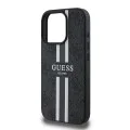 Калъф за iPhone 16 Pro Max - Guess Hardcase 4G Printed Stripes MagSafe (GUHMP16XP4RPSK) - Черен