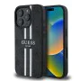 Калъф за iPhone 16 Pro Max - Guess Hardcase 4G Printed Stripes MagSafe (GUHMP16XP4RPSK) - Черен