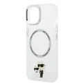 Калъф за IPhone 14 Plus - Karl Lagerfeld Hardcase MagSafe (KLHMP14MHNKCIT) - Clear Iconic Karl&Choupette