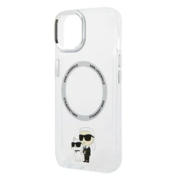Калъф за IPhone 14 Plus - Karl Lagerfeld Hardcase MagSafe (KLHMP14MHNKCIT) - Clear Iconic Karl&Choupette