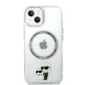 Калъф за IPhone 14 Plus - Karl Lagerfeld Hardcase MagSafe (KLHMP14MHNKCIT) - Clear Iconic Karl&Choupette