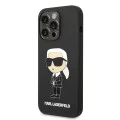 Калъф за iPhone 14 Pro - Karl Lagerfeld Silicone MagSafe (KLHMP14LSNIKBCK) - Ikonik