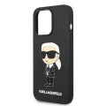 Калъф за iPhone 14 Pro - Karl Lagerfeld Silicone MagSafe (KLHMP14LSNIKBCK) - Ikonik