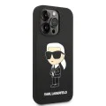 Калъф за iPhone 14 Pro - Karl Lagerfeld Silicone MagSafe (KLHMP14LSNIKBCK) - Ikonik