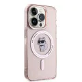 Калъф за iPhone 14 Pro - Karl Lagerfeld IML MagSafe (KLHMPMP14LHFHFCCNOP) - Pink Choupette