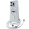 Калъф за iPhone 14 Pro - Karl Lagerfeld IML Crossbody MagSafe (KLHMP14LHCCHCHNT) - Transparent Choupette Head&Cord