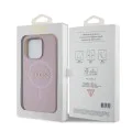 Калъф за iPhone 15 Pro - Guess Saffiano MagSafe (GUHMP15LPSAHMCP) - Розов