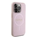 Калъф за iPhone 15 Pro - Guess Saffiano MagSafe (GUHMP15LPSAHMCP) - Розов