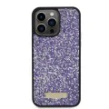 Калъф за iPhone 15 Pro - Guess Rhinestone Metal Logo (GUHCP15LPFGSBSP) - Лилав