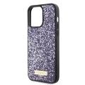 Калъф за iPhone 15 Pro - Guess Rhinestone Metal Logo (GUHCP15LPFGSBSP) - Лилав