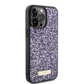 Калъф за iPhone 15 Pro - Guess Rhinestone Metal Logo (GUHCP15LPFGSBSP) - Лилав