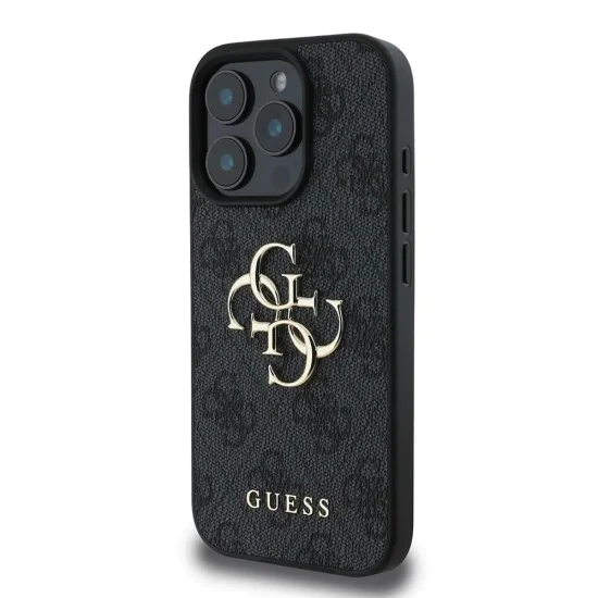 Калъф за iPhone 16 Pro Max - Guess Hardcase 4G Big Logo (GUHCP16X4X4GMGGR) - Черен