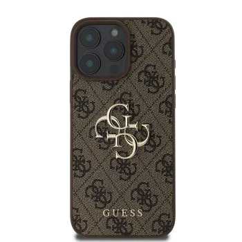 Калъф за iPhone 16 Pro - Guess Hardcase 4G Big Logo (GUHCP16L4GMGBR) - Кафяв