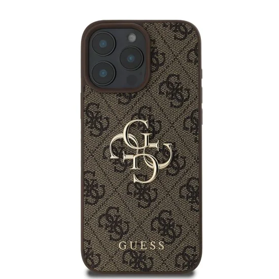 Калъф за iPhone 16 Pro - Guess Hardcase 4G Big Logo (GUHCP16L4GMGBR) - Кафяв