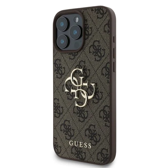 Калъф за iPhone 16 Pro - Guess Hardcase 4G Big Logo (GUHCP16L4GMGBR) - Кафяв
