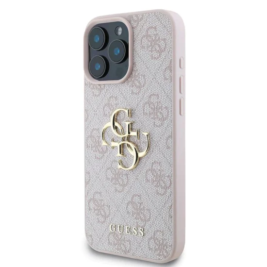 Калъф за iPhone 16 Pro - Guess Hardcase 4G Big Logo (GUHCP16L4GMGPI) - Розов