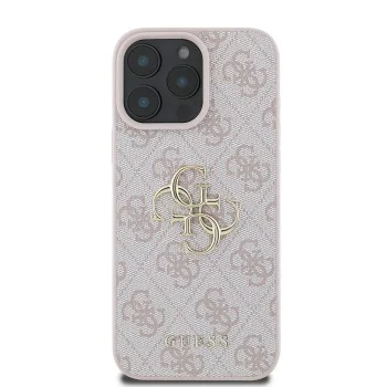 Калъф за iPhone 16 Pro - Guess Hardcase 4G Big Logo (GUHCP16L4GMGPI) - Розов