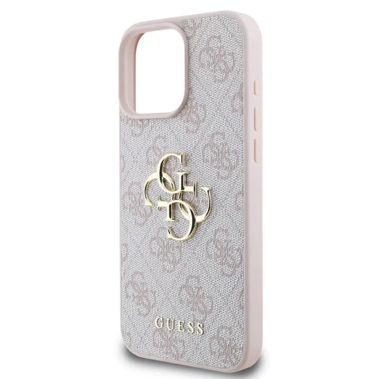 Калъф за iPhone 16 Pro - Guess Hardcase 4G Big Logo (GUHCP16L4GMGPI) - Розов