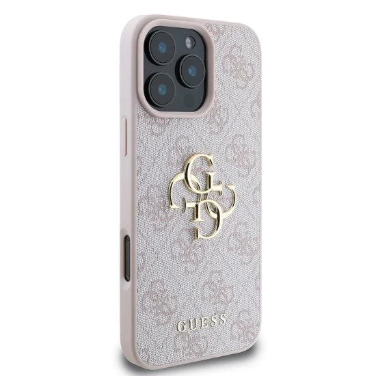 Калъф за iPhone 16 Pro - Guess Hardcase 4G Big Logo (GUHCP16L4GMGPI) - Розов