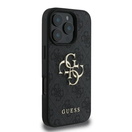Калъф за iPhone 16 Pro - Guess Hardcase 4G Big Logo (GUHCP16L4GMGGR) - Черен