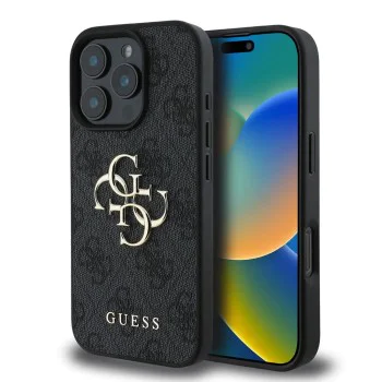 Калъф за iPhone 16 Pro - Guess Hardcase 4G Big Logo (GUHCP16L4GMGGR) - Черен