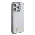 Калъф за iPhone 15 Pro Max - Guess Sequin Script Metal (GUHCP15XPSFDGSS) - Сребрист